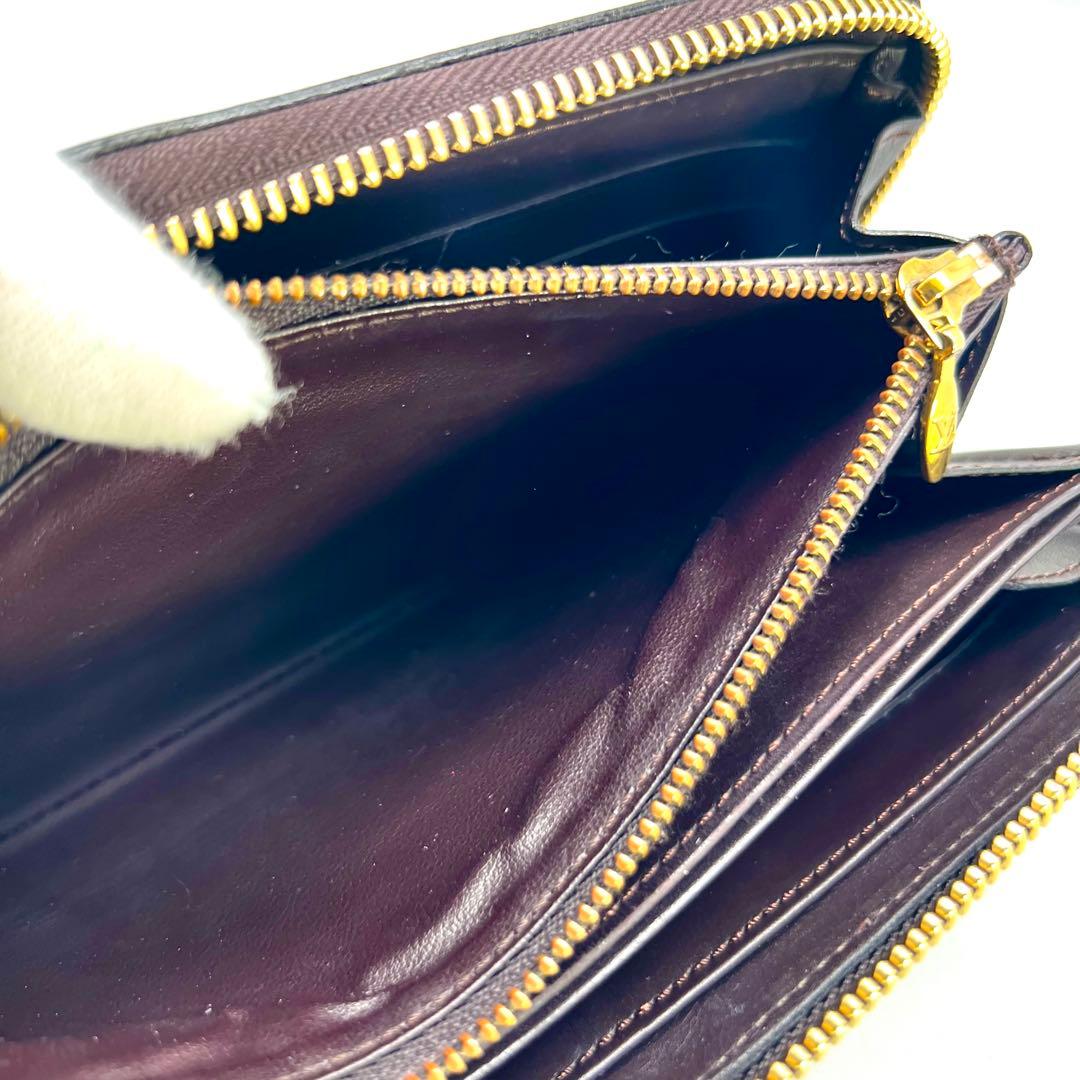 ルイヴィトン ヴェルニ アマラント ジッピーウォレット M93522 モノグラム