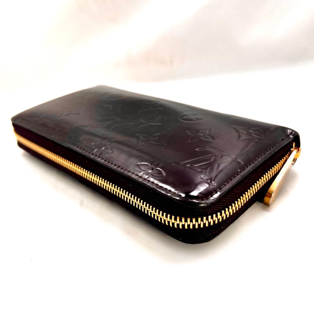 ルイヴィトン ヴェルニ アマラント ジッピーウォレット M93522 モノグラム