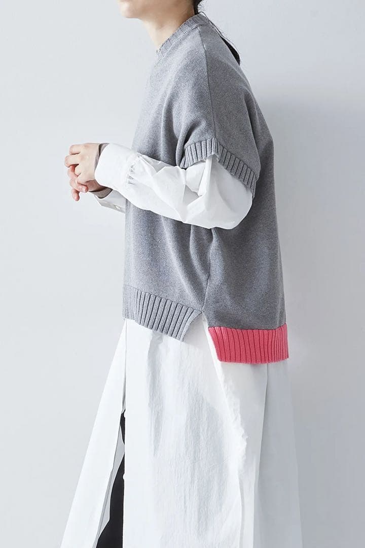 アトリエナルセ　ニットベスト　ネストローブ　fofofofa ホームスパン