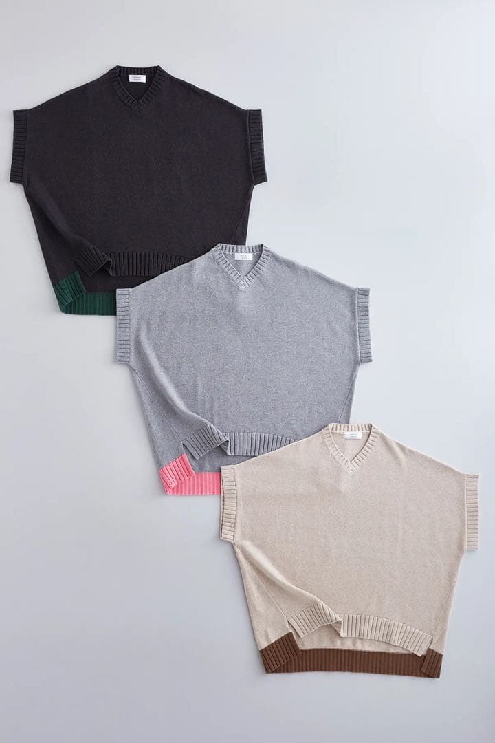 アトリエナルセ　ニットベスト　ネストローブ　fofofofa ホームスパン