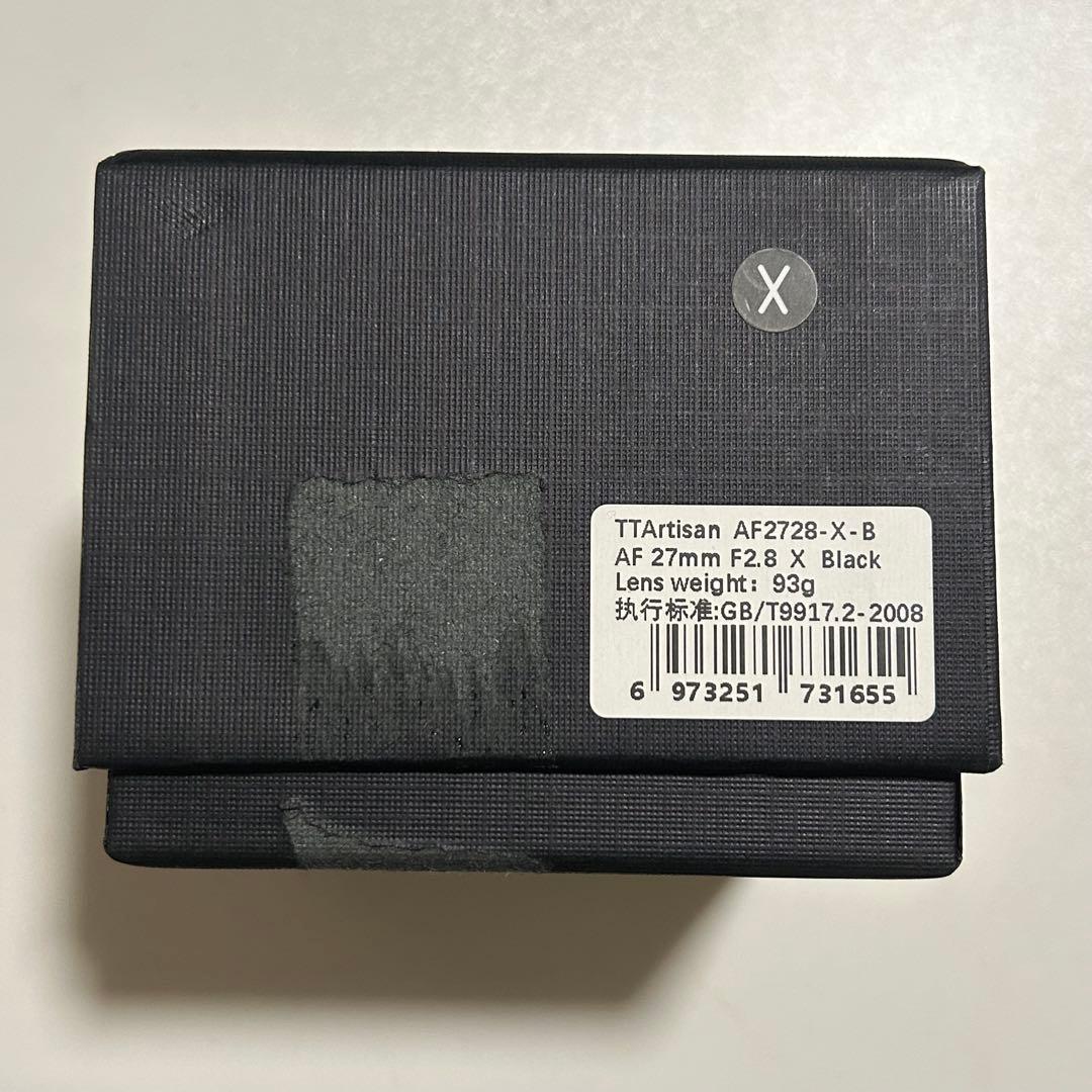 【美品】TTArtisan AF 27mm F2.8 Xマウント 箱あり