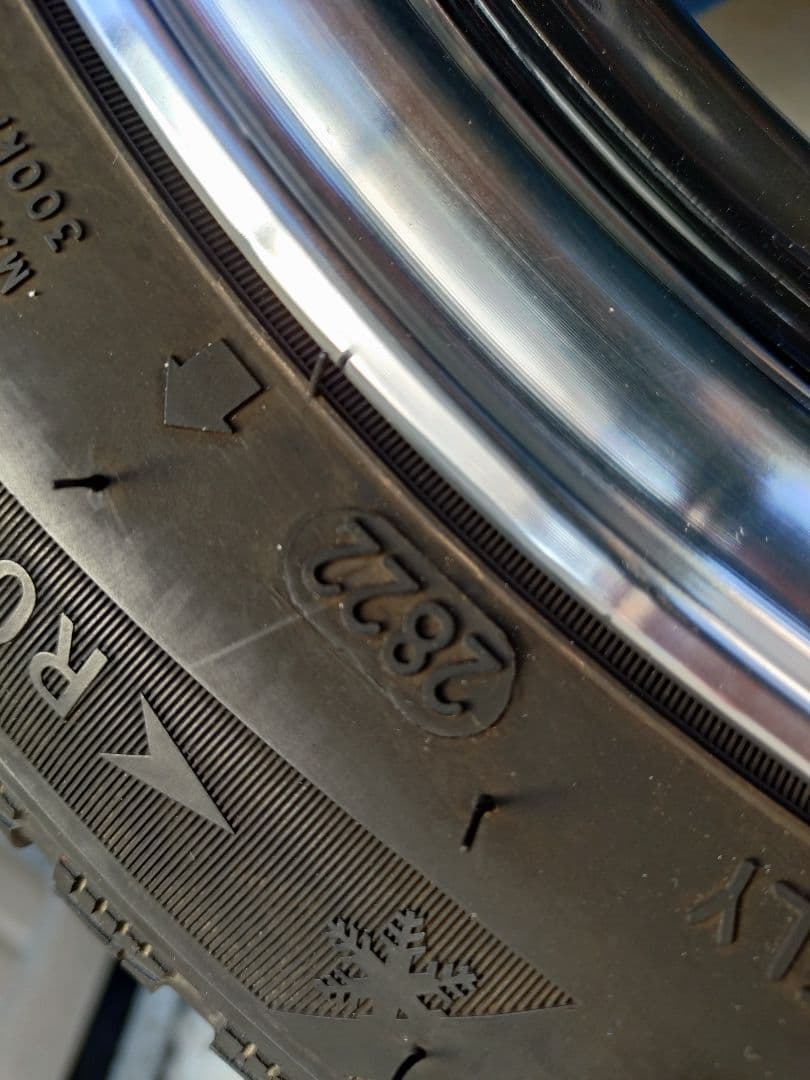 美品ホイール バリ山 スタッドレス 175/55R15 2022年製 2本分①