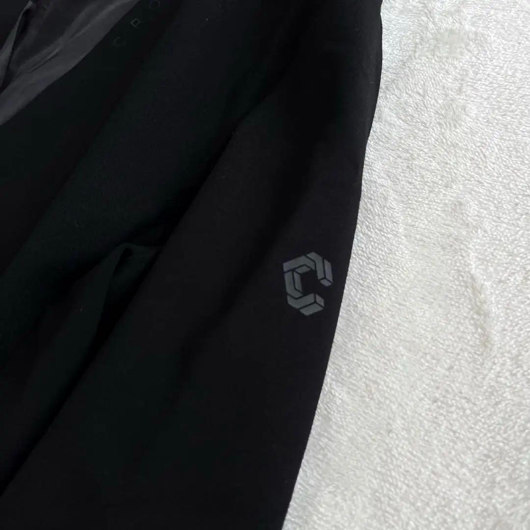 ごうCRONOS ノーカラージャケット 42 XL 黒 テーラード