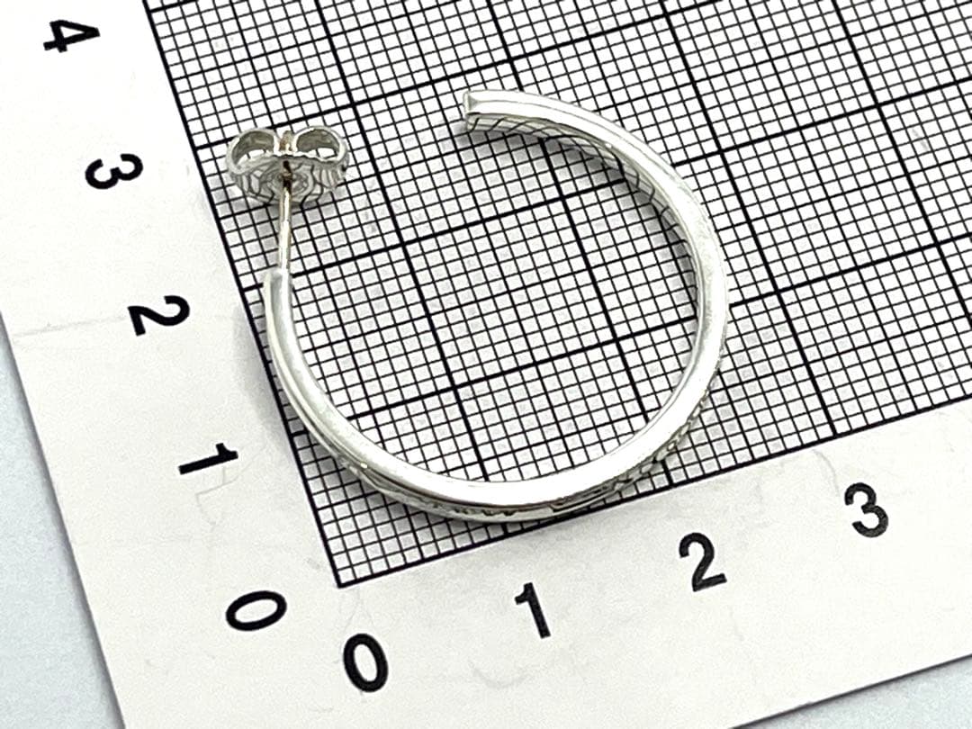 h591 超美品　ティファニー　1837 ラージ　フープ　ピアス　925 片側