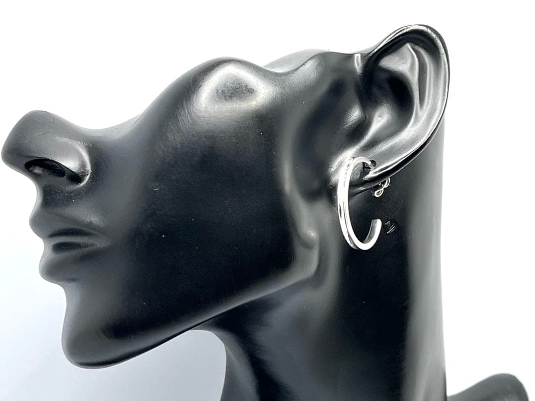 h591 超美品　ティファニー　1837 ラージ　フープ　ピアス　925 片側