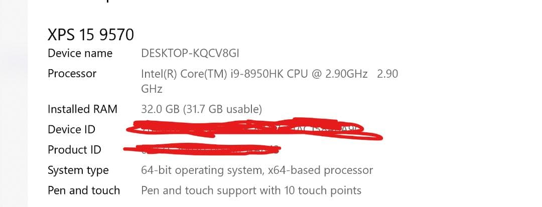 【ズイテエさん専用】XPS 9570 i9 32GB 1TB GTX1050mq