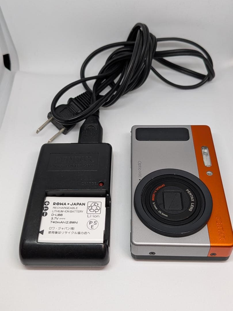 【作例あり】PENTAX Optio H90 オレンジ シルバー