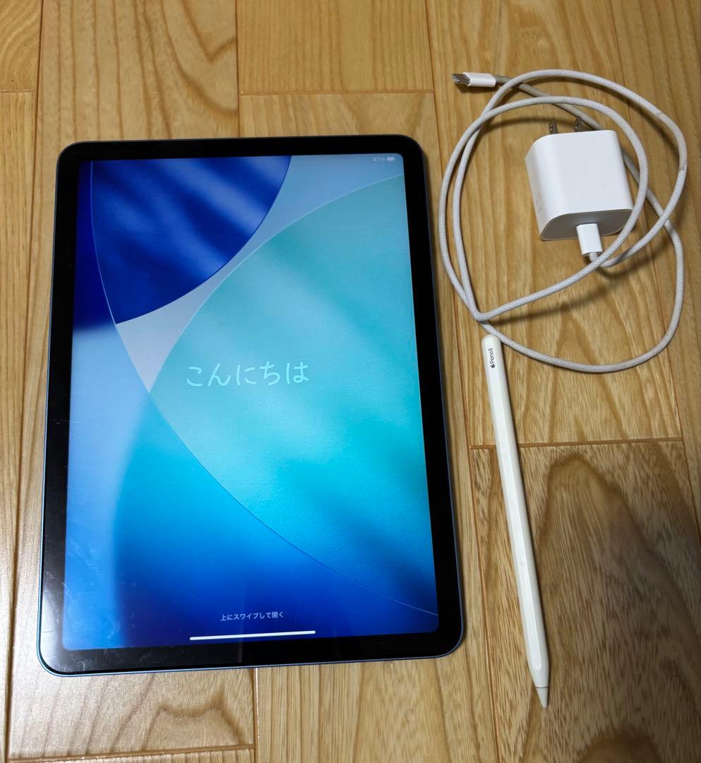 iPad Air5 64GB ブルー + Apple Pencil2 BT90%