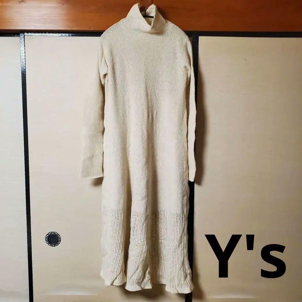 Y's　ニットワンピース　ウール100 ロングワンピース ワイズ　ヨウジヤマモト