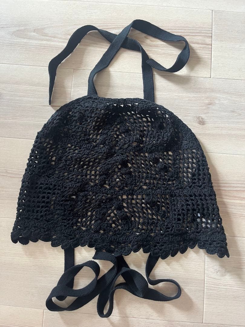 6(ROKU) ロク クロシェ かぎ編み ホルターネック　アメスリキャミ