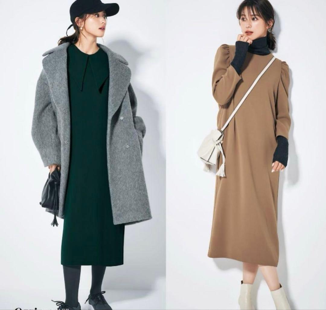 新品◎ルーニィ／oggiコラボ 2wayビッグカラーワンピース セレモニー