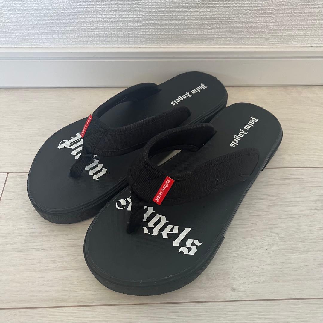靴 Palm Angels Logo Tag Flip Flops