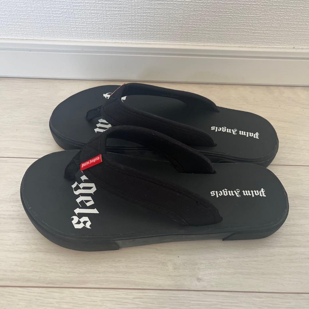 靴 Palm Angels Logo Tag Flip Flops