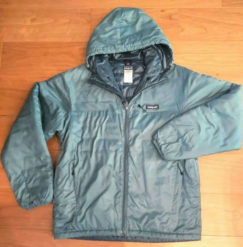 2007年製 patagonia マイクロパフフーデッド 収納袋付 S ブルー