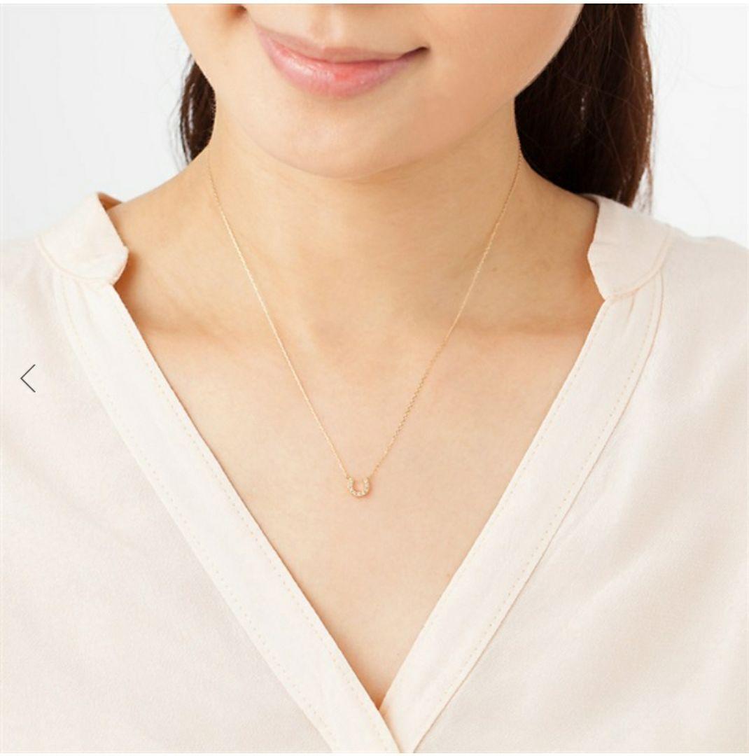 4℃ / 馬蹄モチーフ K10イエローゴールド ネックレス