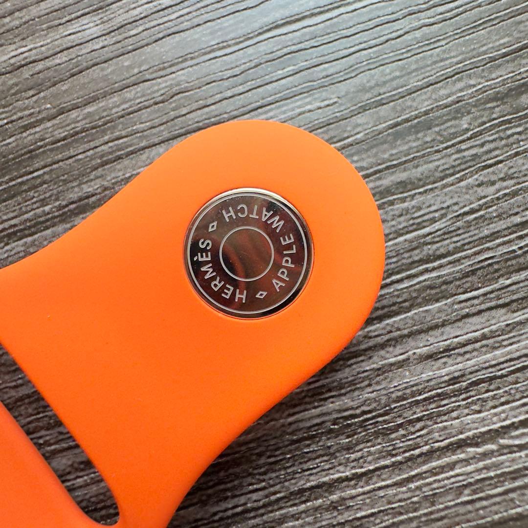 2641 ほぼ未使用　Apple Watch エルメス　オレンジ　シリコン