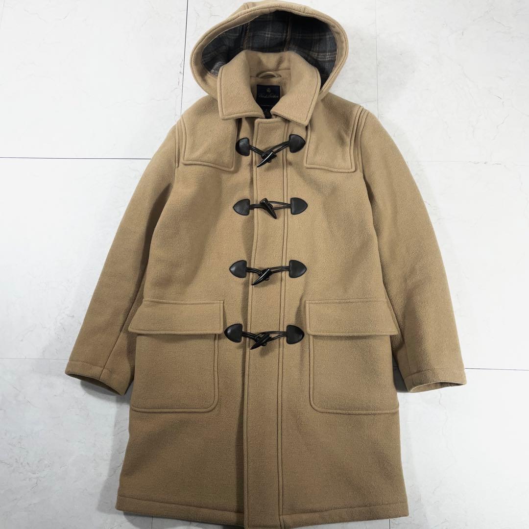 ✨未使用級 ブルックスブラザーズ 2way ダッフルコート チェック キャメル