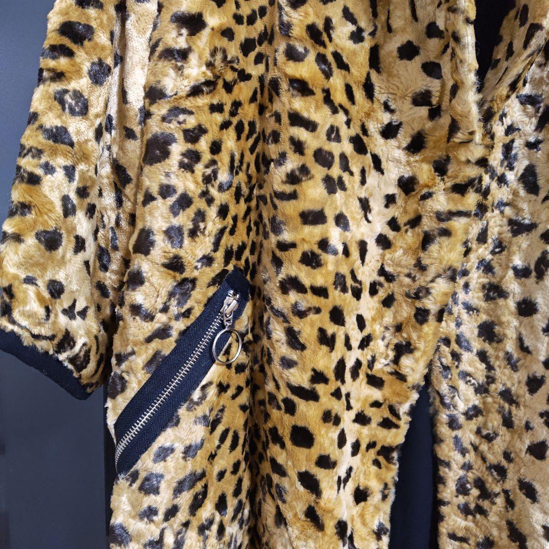 HACHE レオパードフェイクファーコート40　数回使用　イタリア製