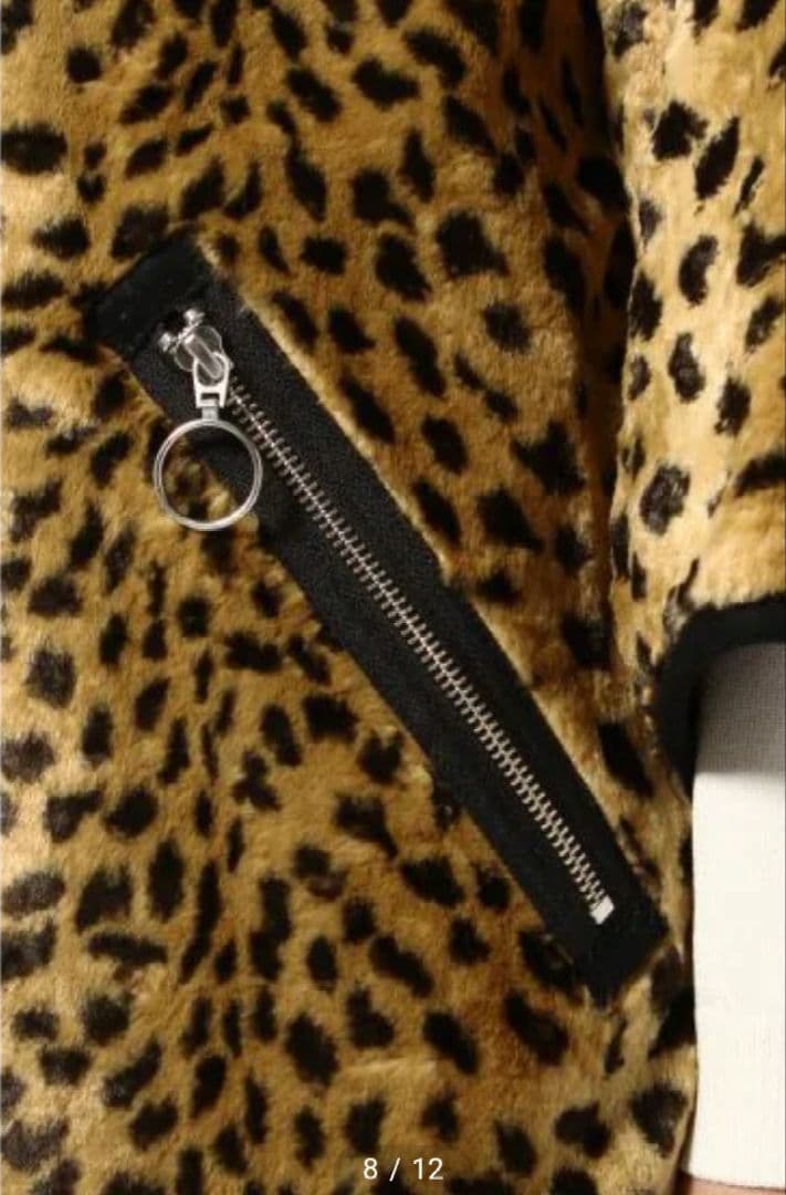 HACHE レオパードフェイクファーコート40　数回使用　イタリア製