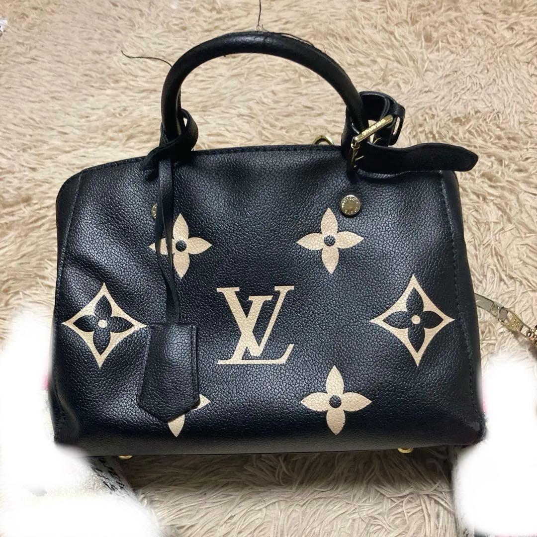Louis Vuitton ブラック モノグラム ショルダーバッグ