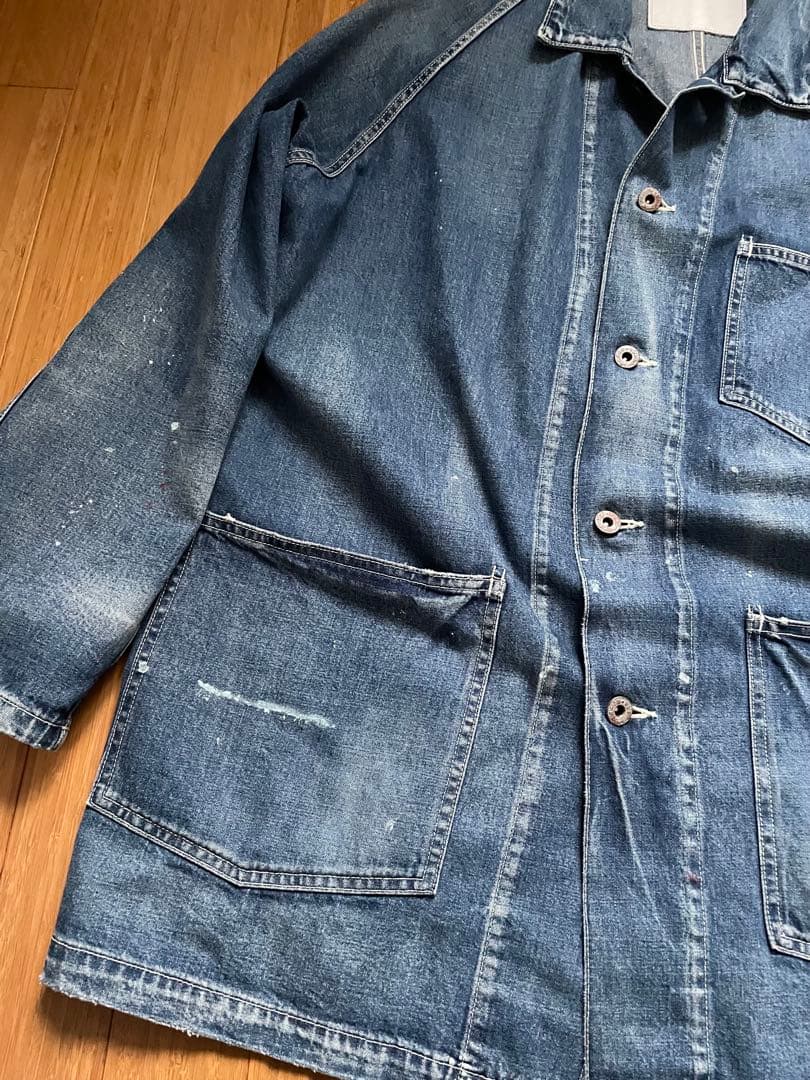 Ron Herman デニムカバーオール ヴィンテージ.ペンキ加工 XL