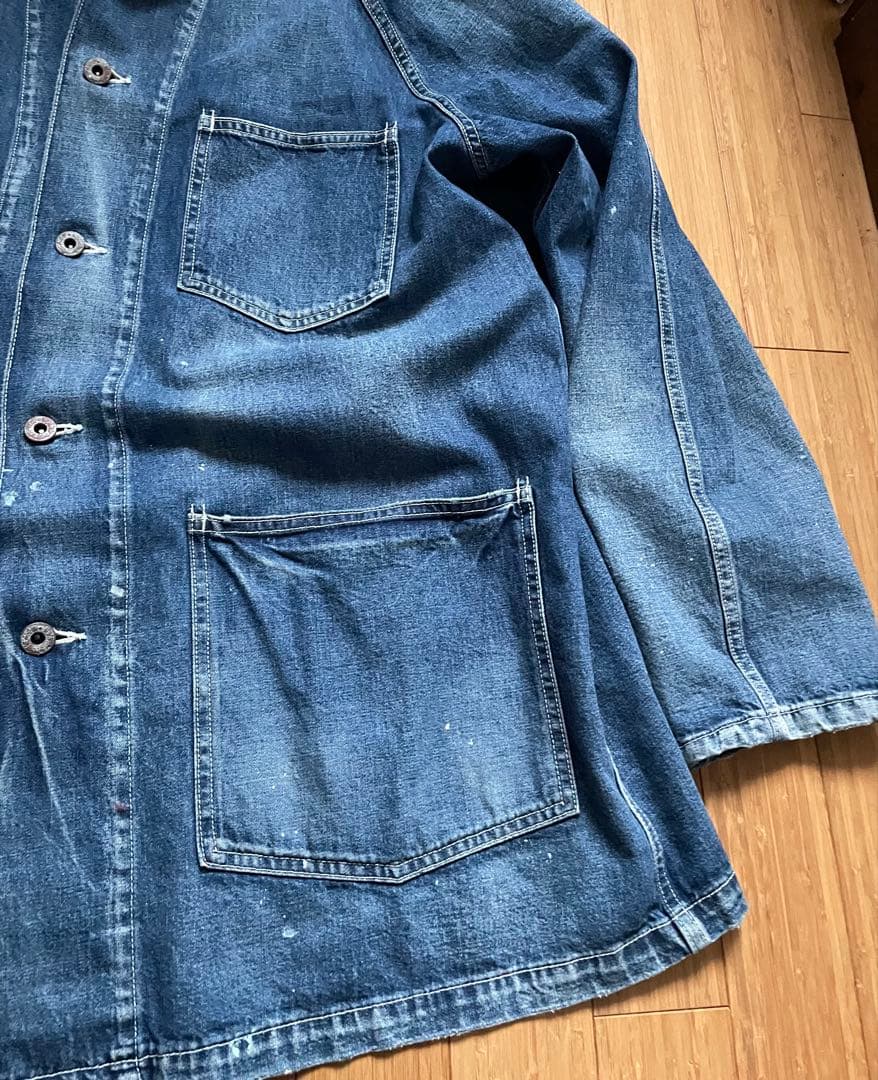 Ron Herman デニムカバーオール ヴィンテージ.ペンキ加工 XL