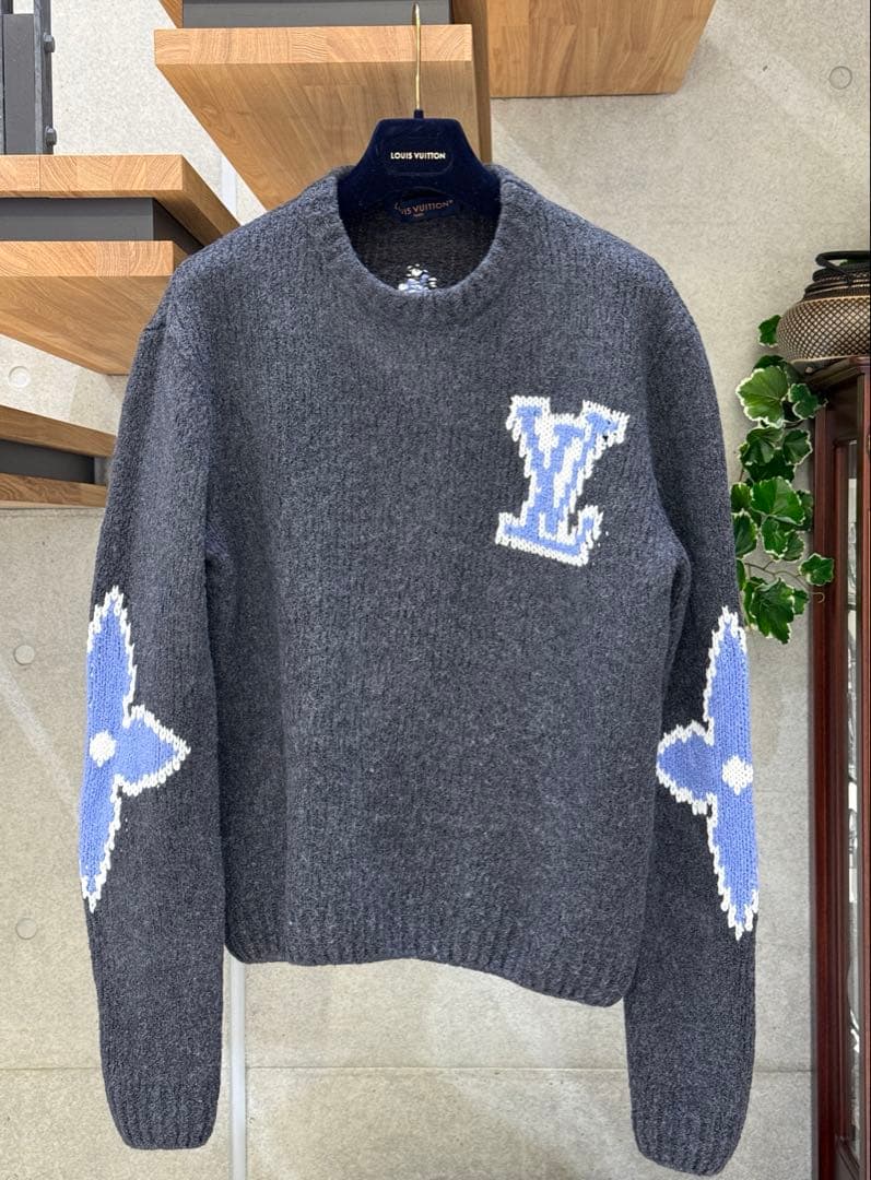 LOUIS VUTTON チャンキーウールブレンドニット　M