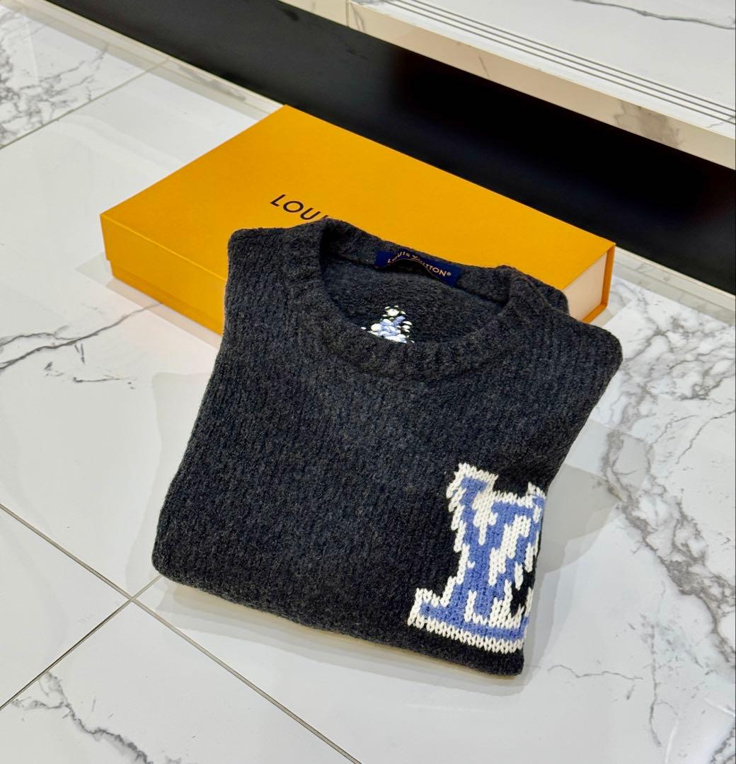 LOUIS VUTTON チャンキーウールブレンドニット　M