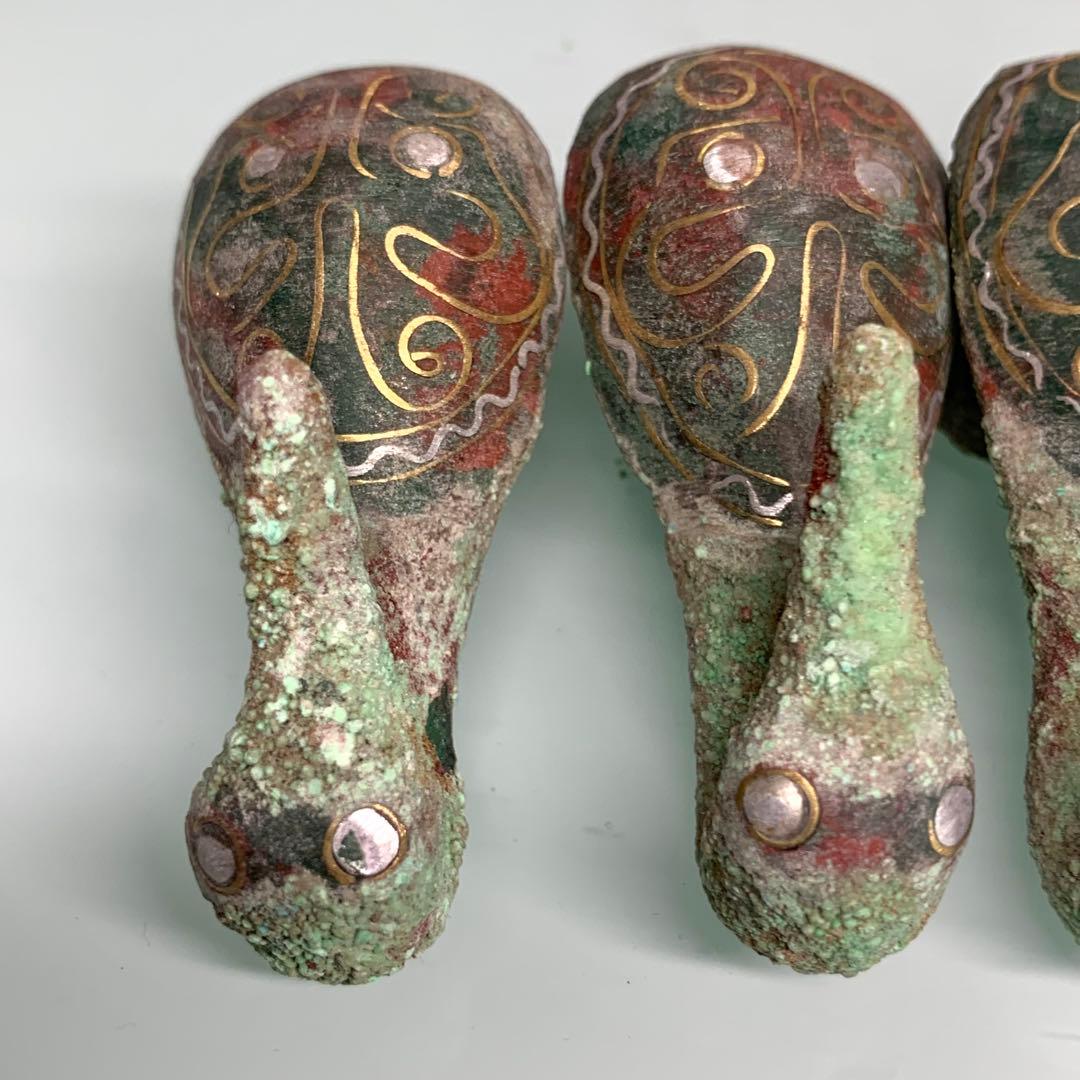 AC　旧蔵古代の飾り　副葬品　根付時代物　アンティーク 4点セット 骨董品