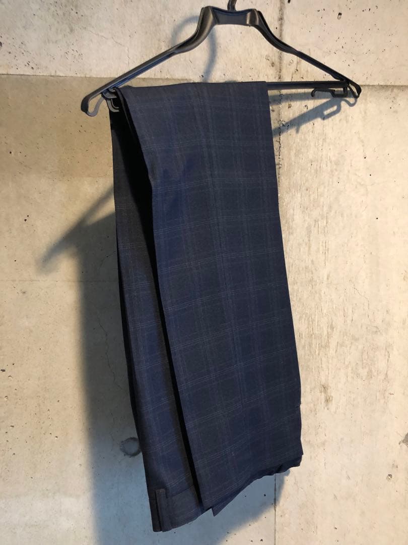 ネイビー系チェック フォーマルスーツ 3点セット