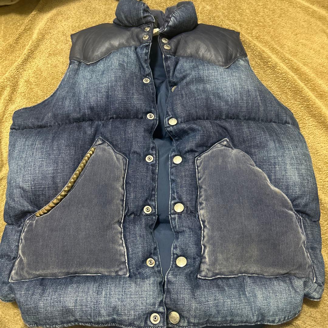 ロッキーマウンテンxヒステリックグラマー　ダウンベスト　デニム　レザー最終値下げ