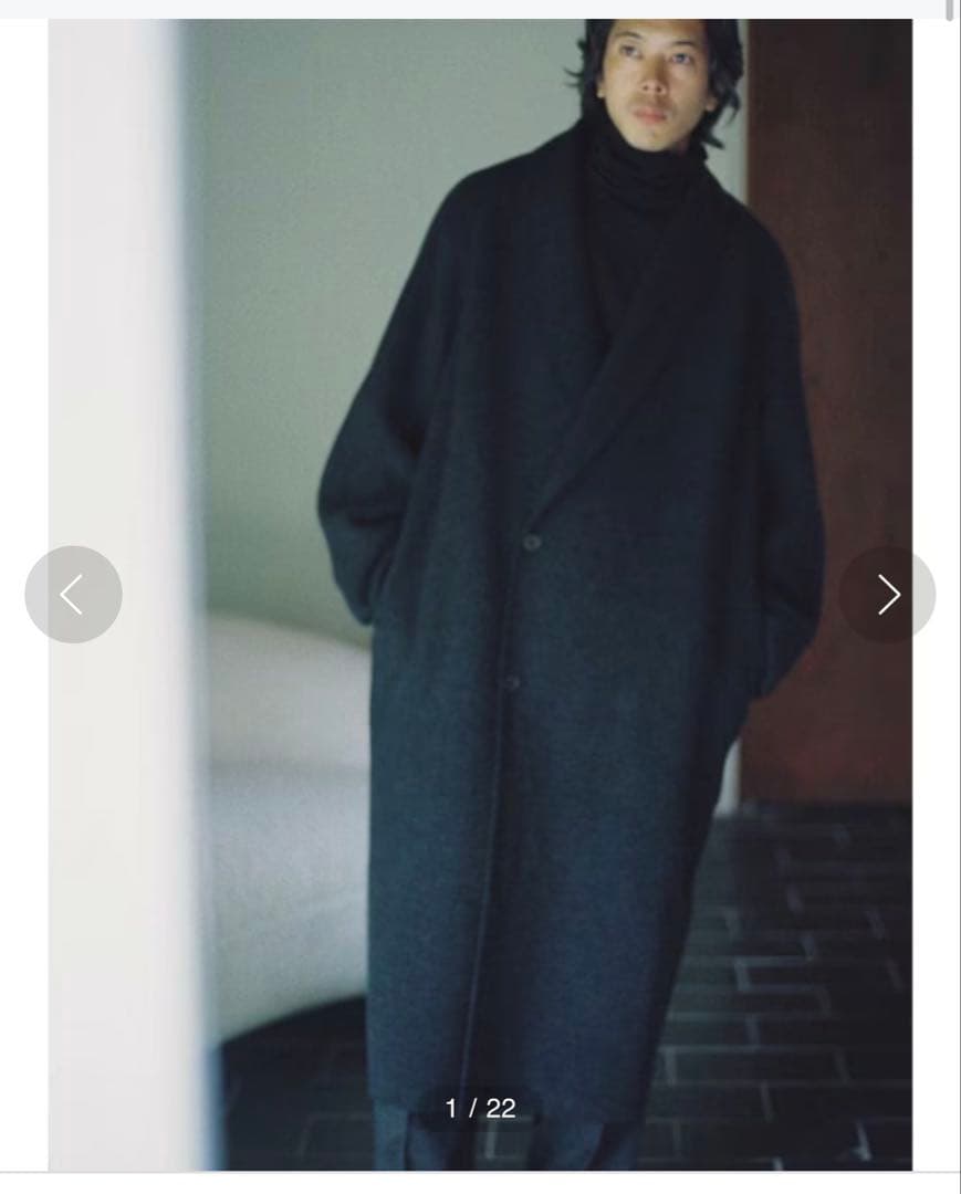 ジャケット・アウター LIDNM SHAWL COLLAR REVER COAT HEATHER