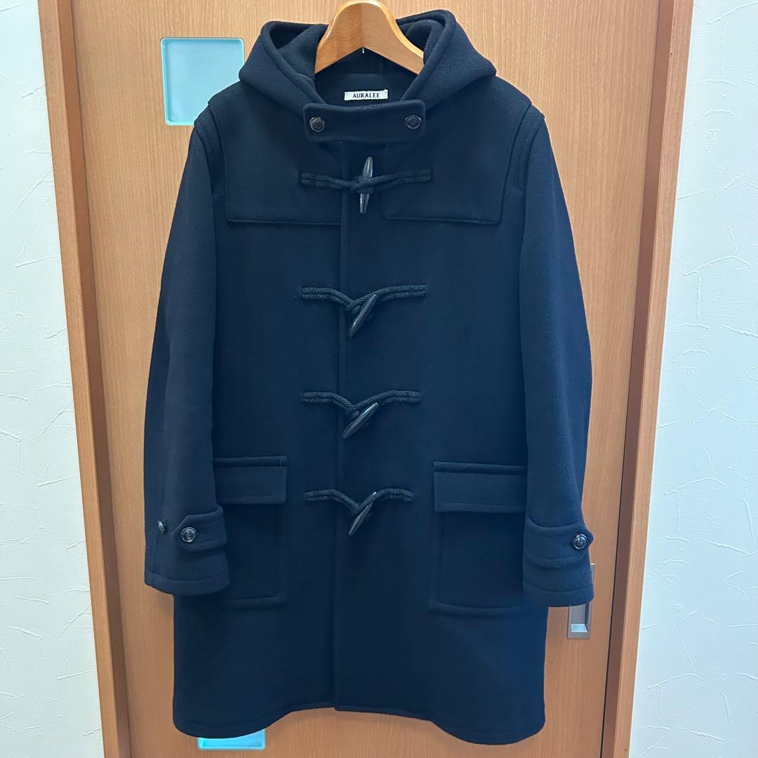 AURALEE HEAVY MELTON DUFFLE COAT 4 ブラック