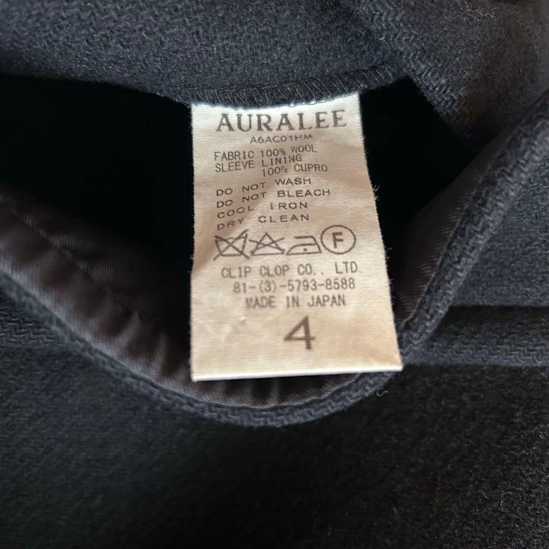 AURALEE HEAVY MELTON DUFFLE COAT 4 ブラック