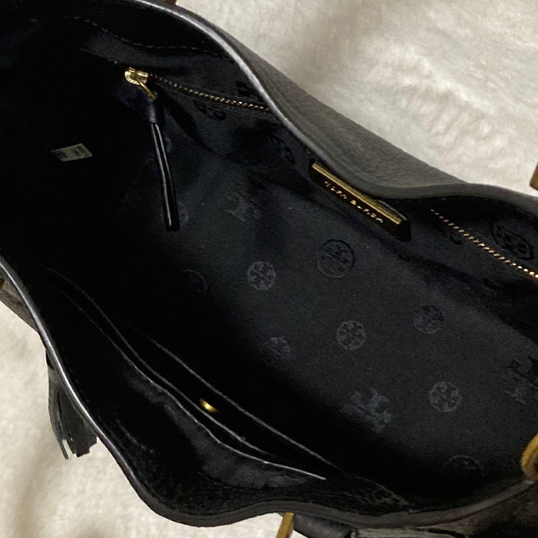 ■美品■2way トリーバーチ　ショルダーバッグ　黒　レザー　本革　タッセル