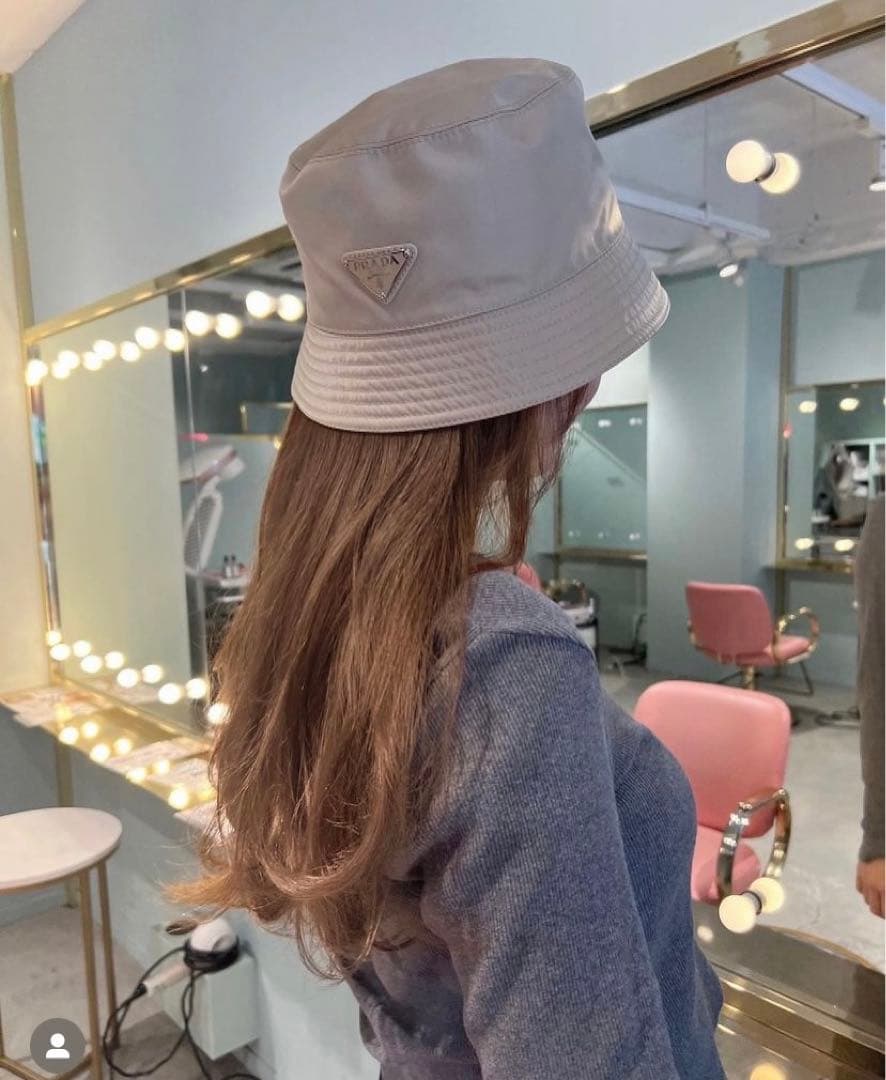 PRADA Re-Nylon バケットハット ベージュ