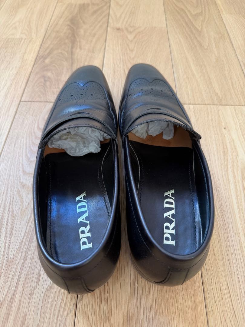 PRADA ブラック ドレスシューズ　7 1/2 (26.5cm)