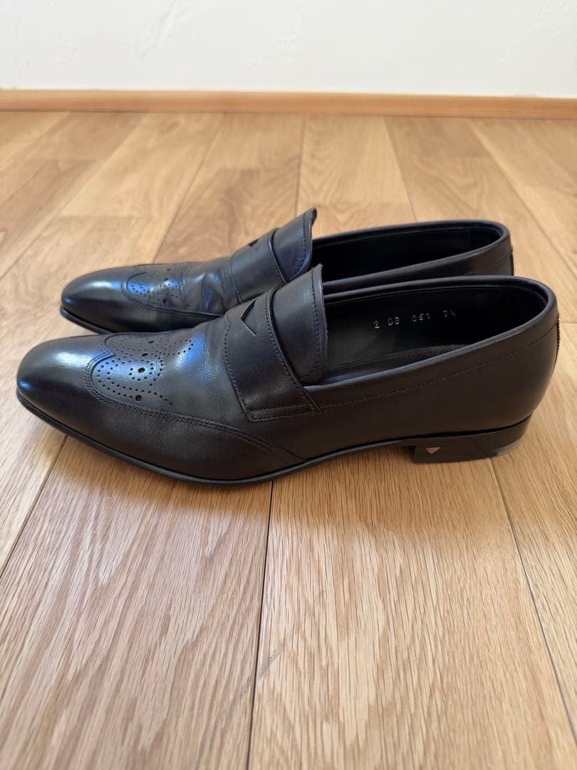 PRADA ブラック ドレスシューズ　7 1/2 (26.5cm)