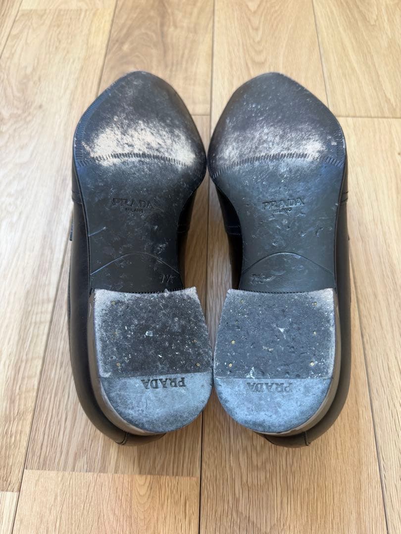 PRADA ブラック ドレスシューズ　7 1/2 (26.5cm)