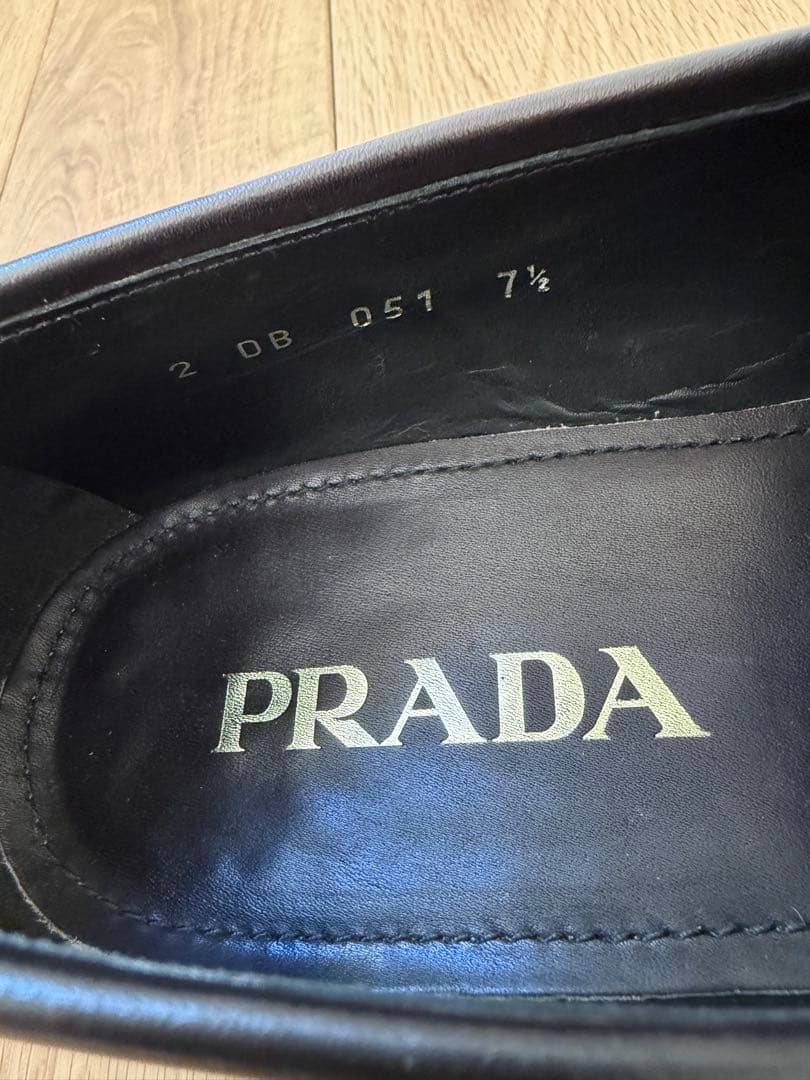 PRADA ブラック ドレスシューズ　7 1/2 (26.5cm)