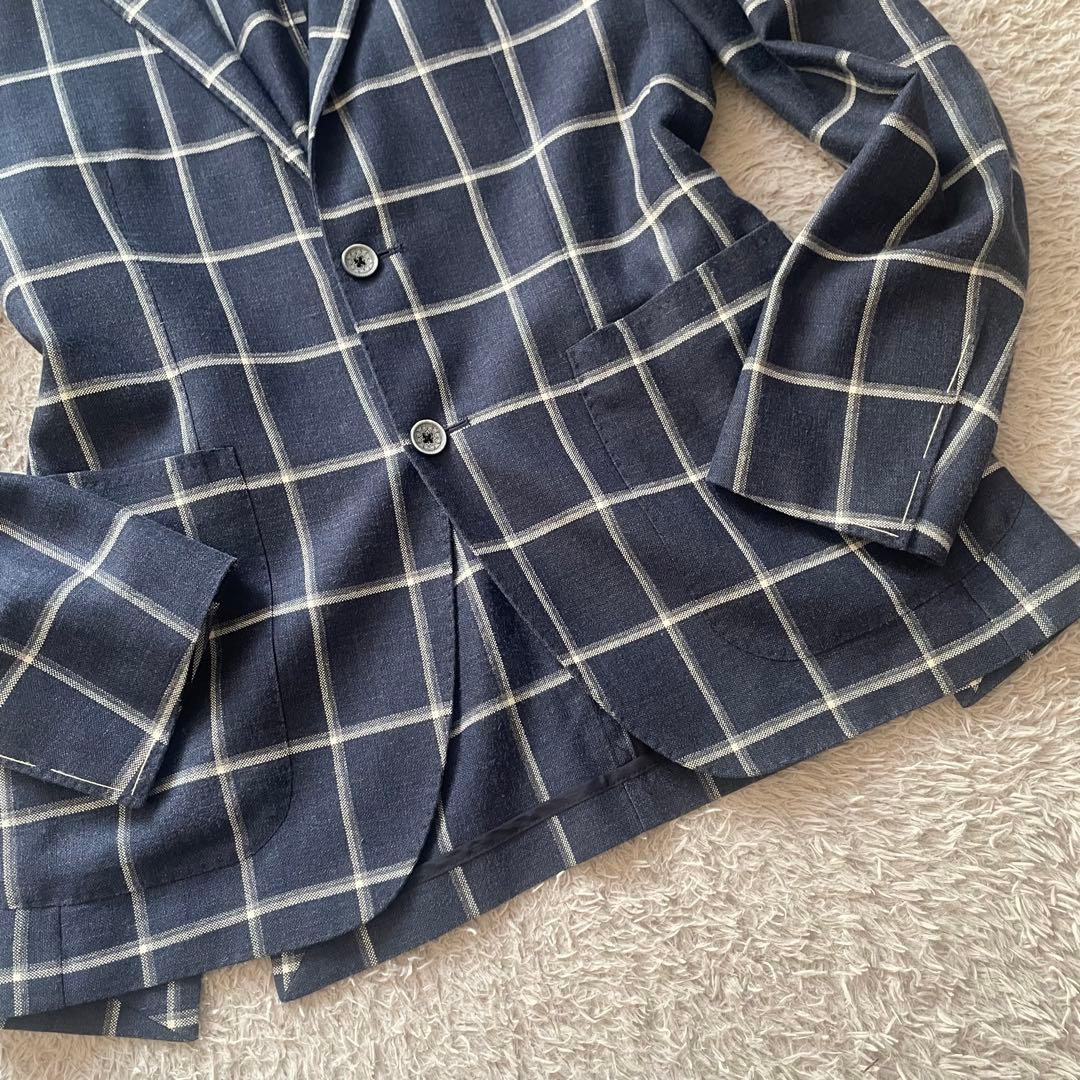 【新品未使用！】タリアトーレ　テーラードジャケット　チェック　ウール　シルク