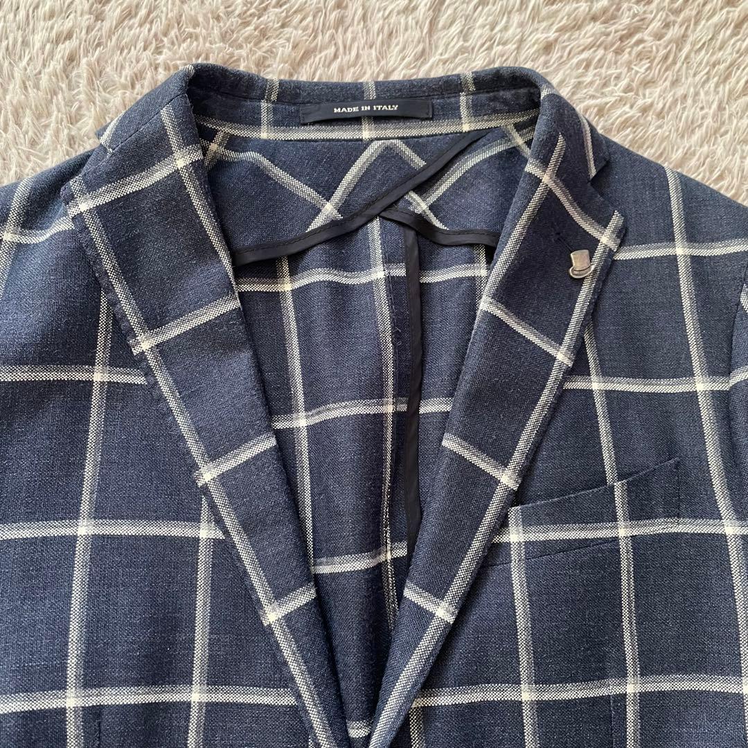 【新品未使用！】タリアトーレ　テーラードジャケット　チェック　ウール　シルク
