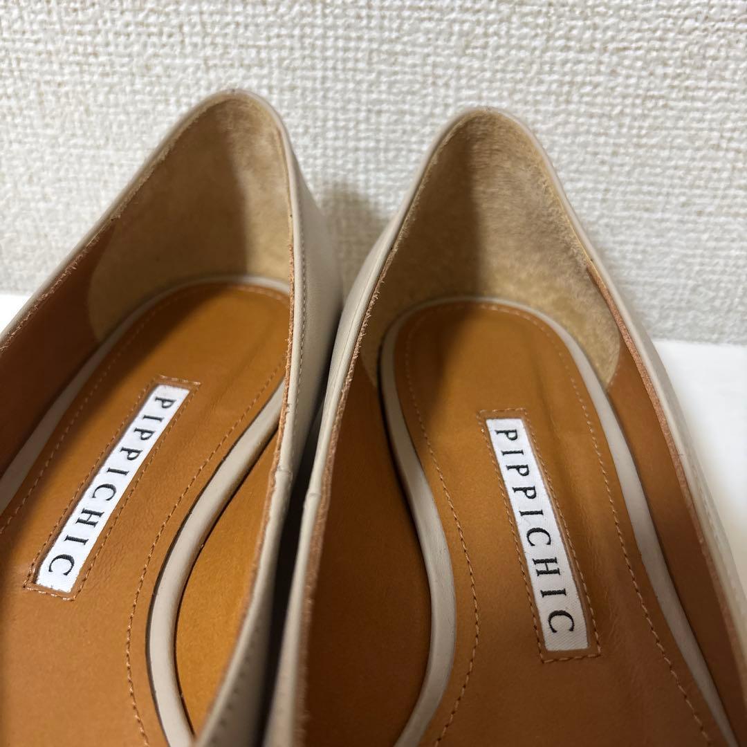 PIPPICHIC ピッピシック パール　バックル　フラット　パンプス