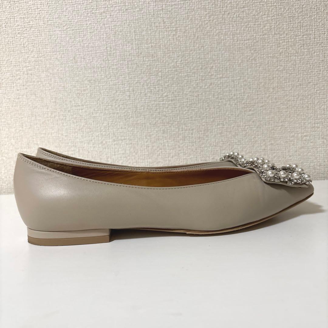 PIPPICHIC ピッピシック パール　バックル　フラット　パンプス