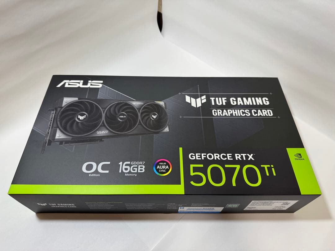 【GPU】ASUS TUF RTX 5070 Ti 16G【中古】
