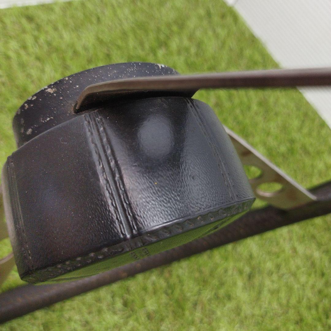 レザーステアリング　ステアリングホイール　アンティーク飾り　ステアリング