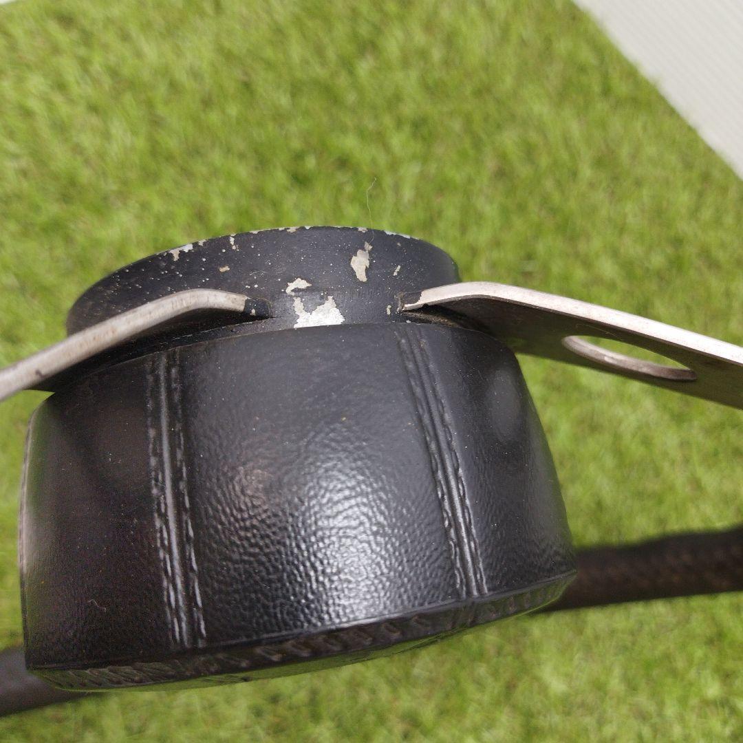 レザーステアリング　ステアリングホイール　アンティーク飾り　ステアリング