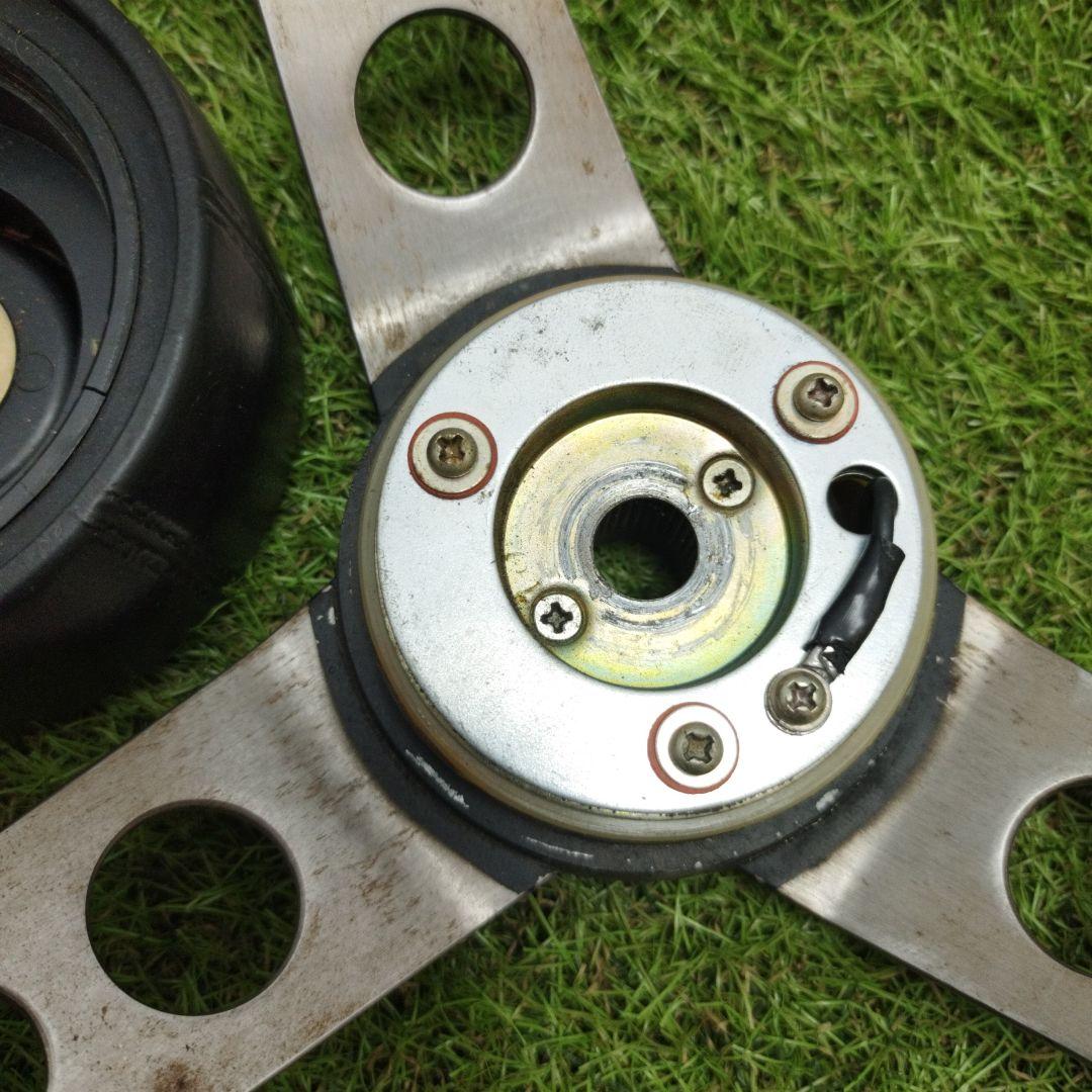 レザーステアリング　ステアリングホイール　アンティーク飾り　ステアリング