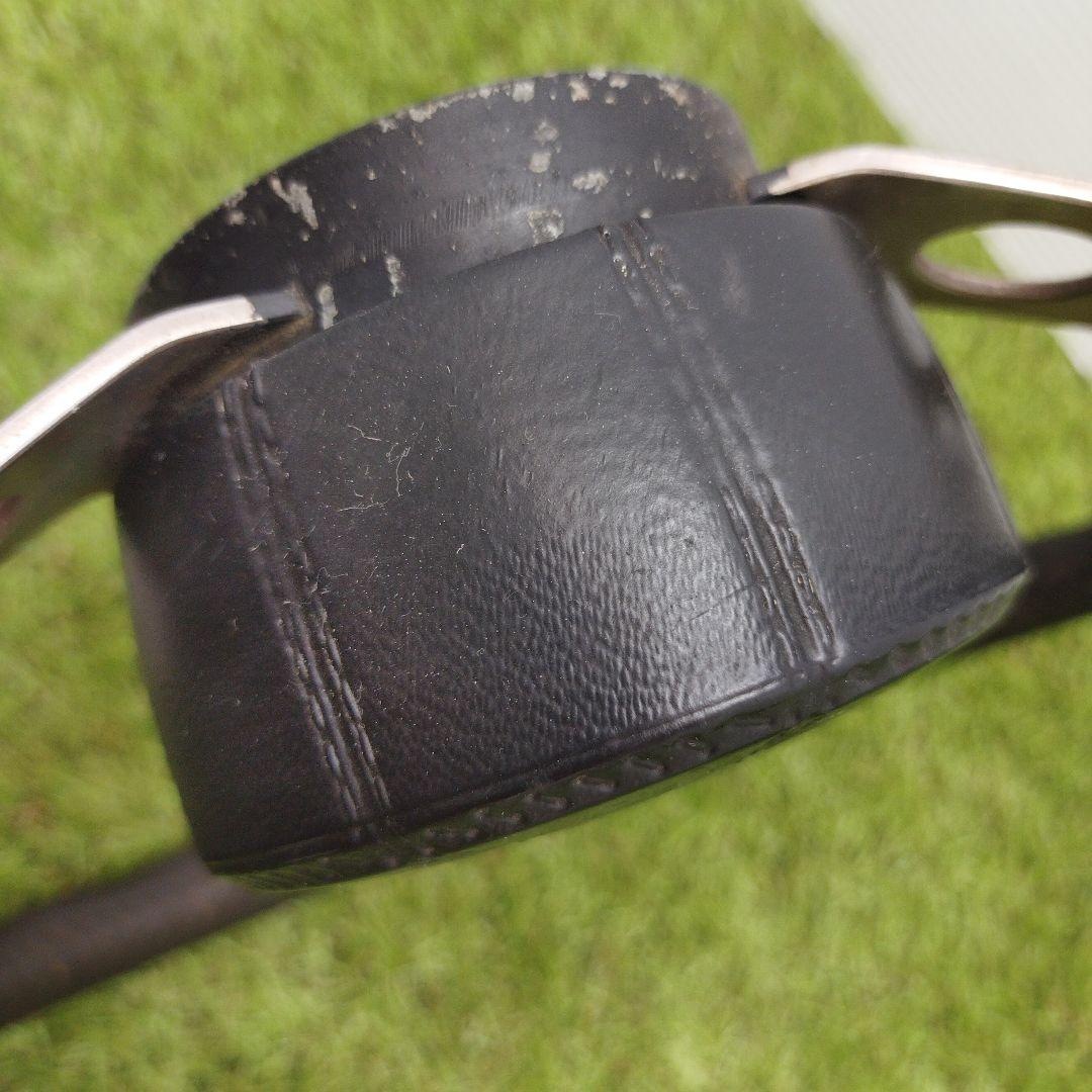 レザーステアリング　ステアリングホイール　アンティーク飾り　ステアリング