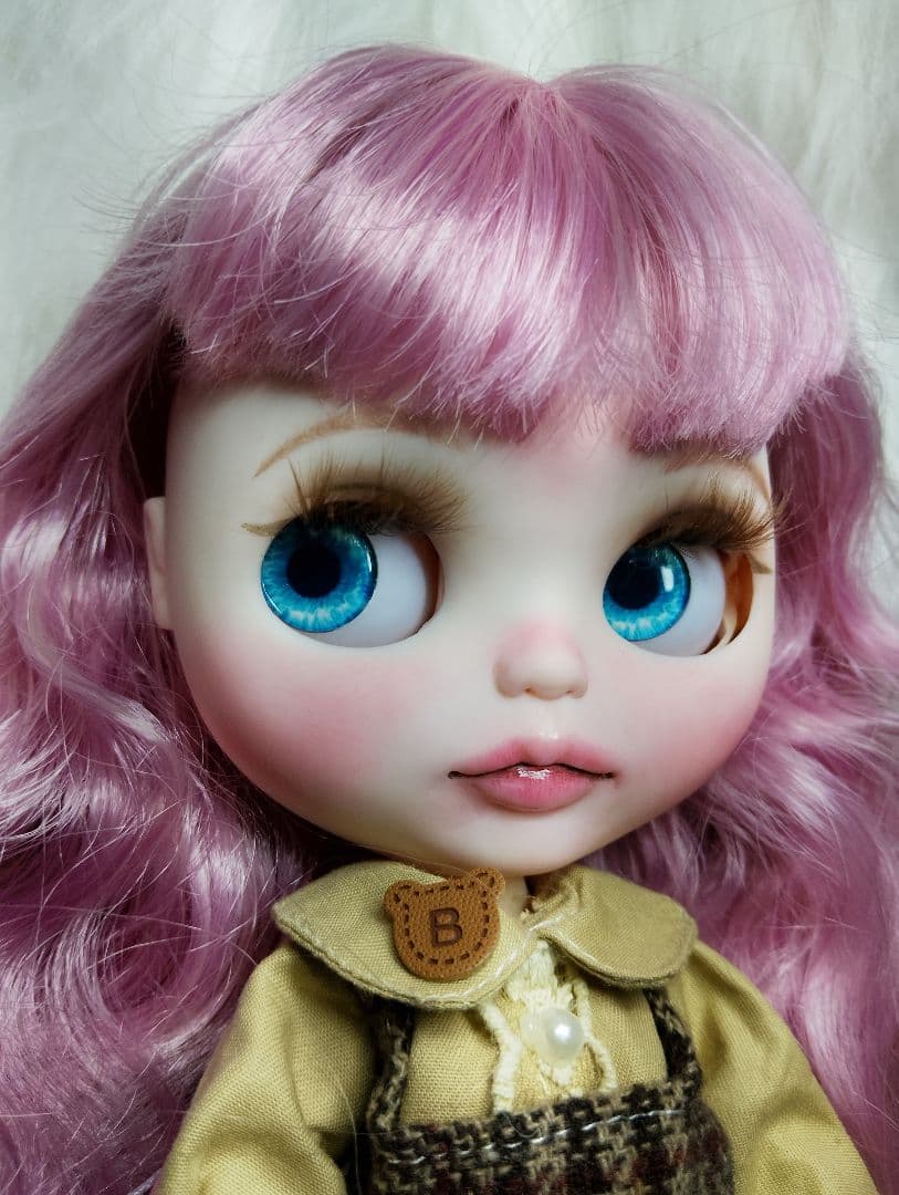 メル15145】カスタムアイシードール ピンクMIXヘア アウトフィット付